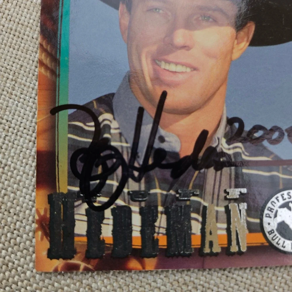 Wheels High Gear Rodeo Trading Card Tuff Hedeman 89 Signed Autograph 2000 PBR